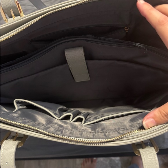 grey faux leather laptop purse/bag - Picture 7 of 15